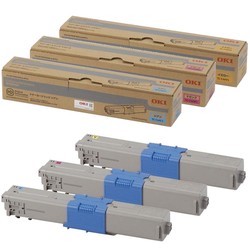 OKI トナーカートリッジ 3色セット 純正インク Amazon | [ セット品 ] 純正 TC-C4A1 トナーカートリッジ 3色(シアン